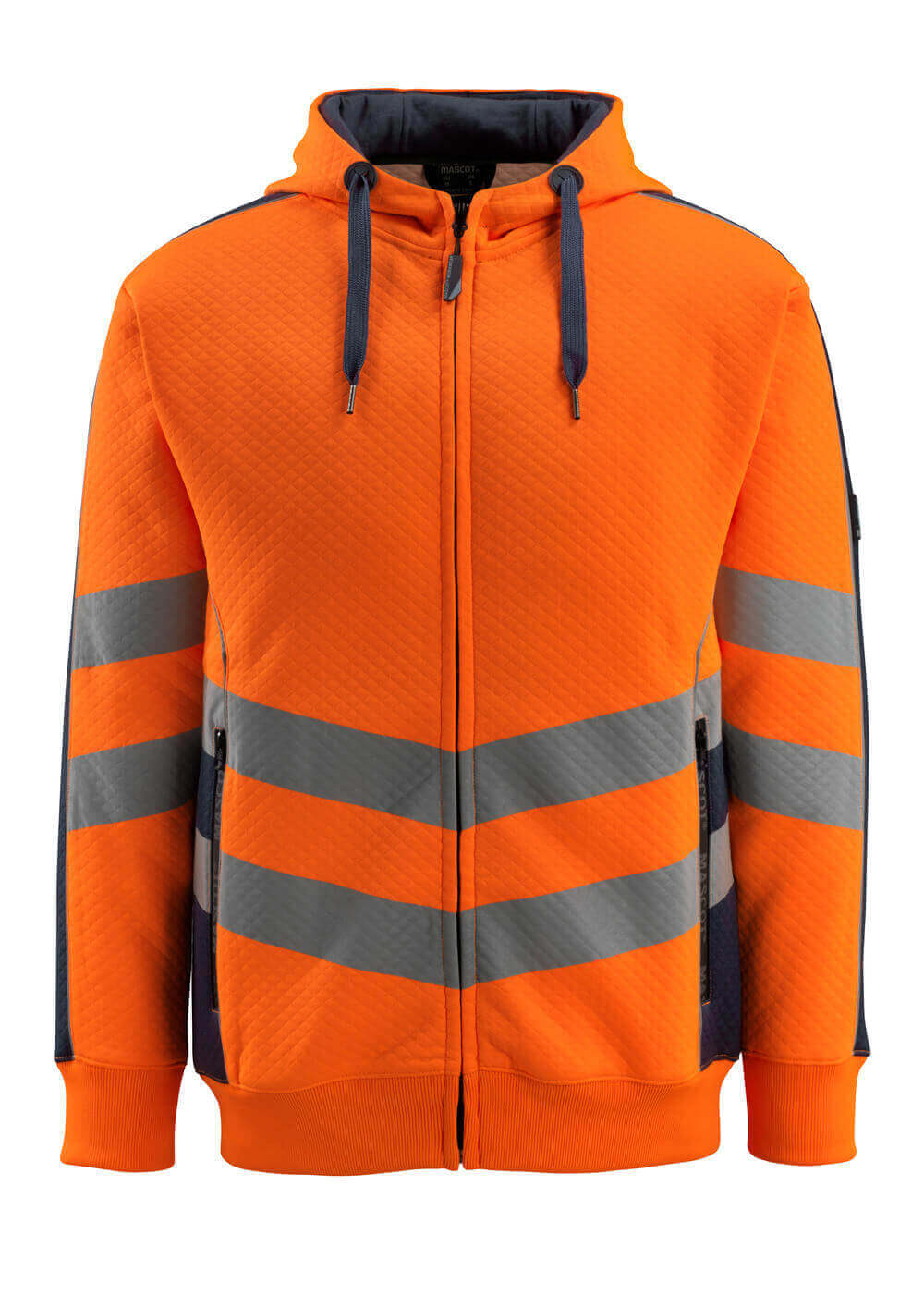 Mascot Safe Supreme Capuchontrui 50138-932 Corby met rits fluo oranje-donker marineblauw(14010)