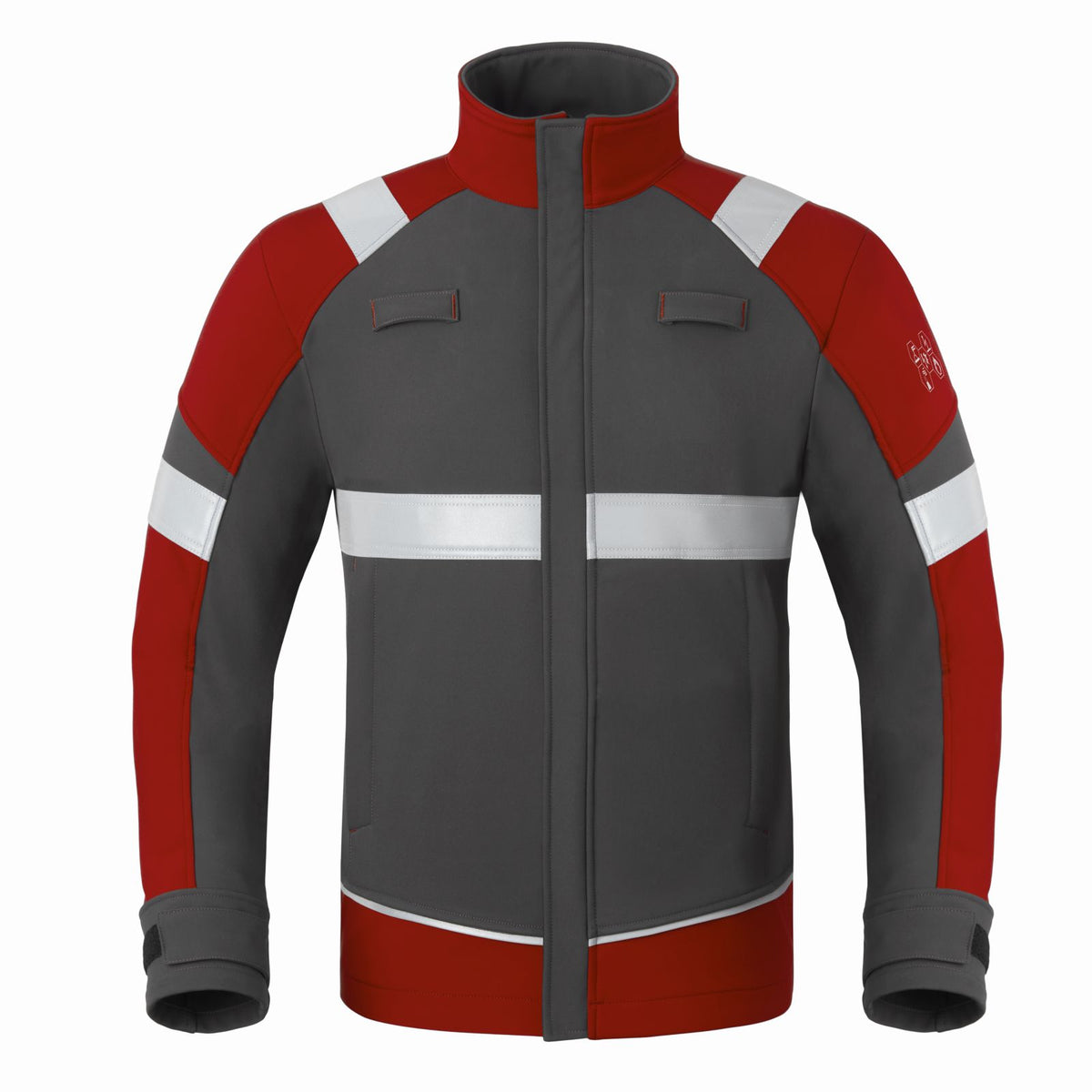 Havep 5safety Image + Softshell Jassen 50384 houtskool-rood(AAB)