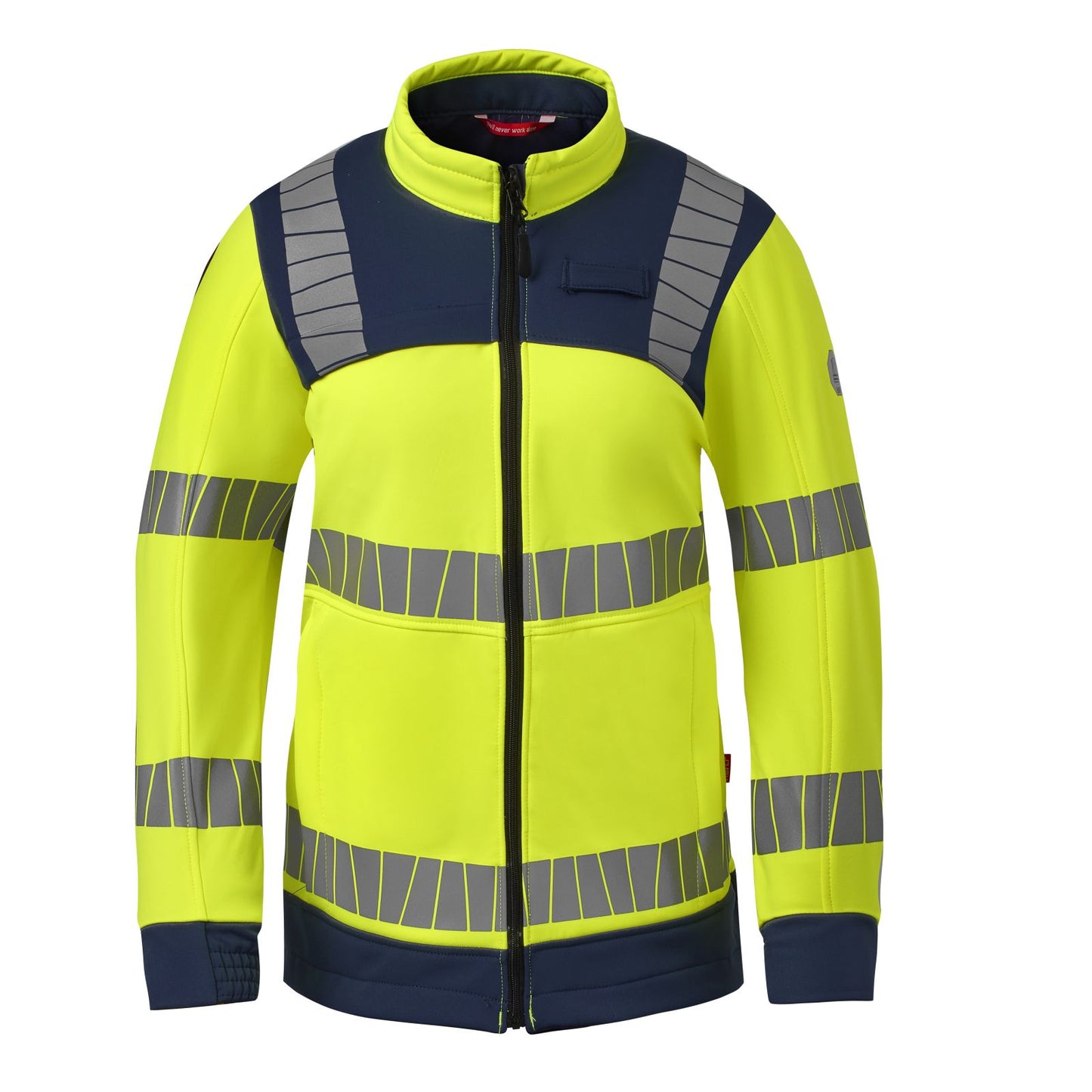 Havep High Visibility + Jas 50472 Softshell Dames fluo geel-indigo blauw(ARB)