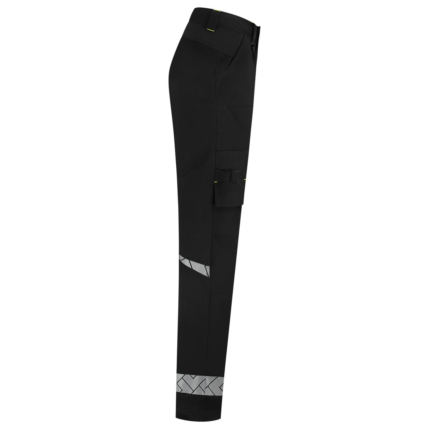 Tricorp Workwear Reflective Redefined Werkbroeken 506132 Functional Stretch Reflective Dames zwart-fluo geel(blackfluoryellow)