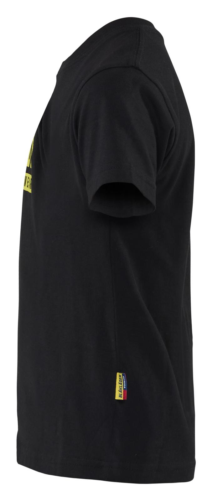 Blaklader Kinderkleding Kids T-shirt 52001042 zwart-fluo geel(9933)