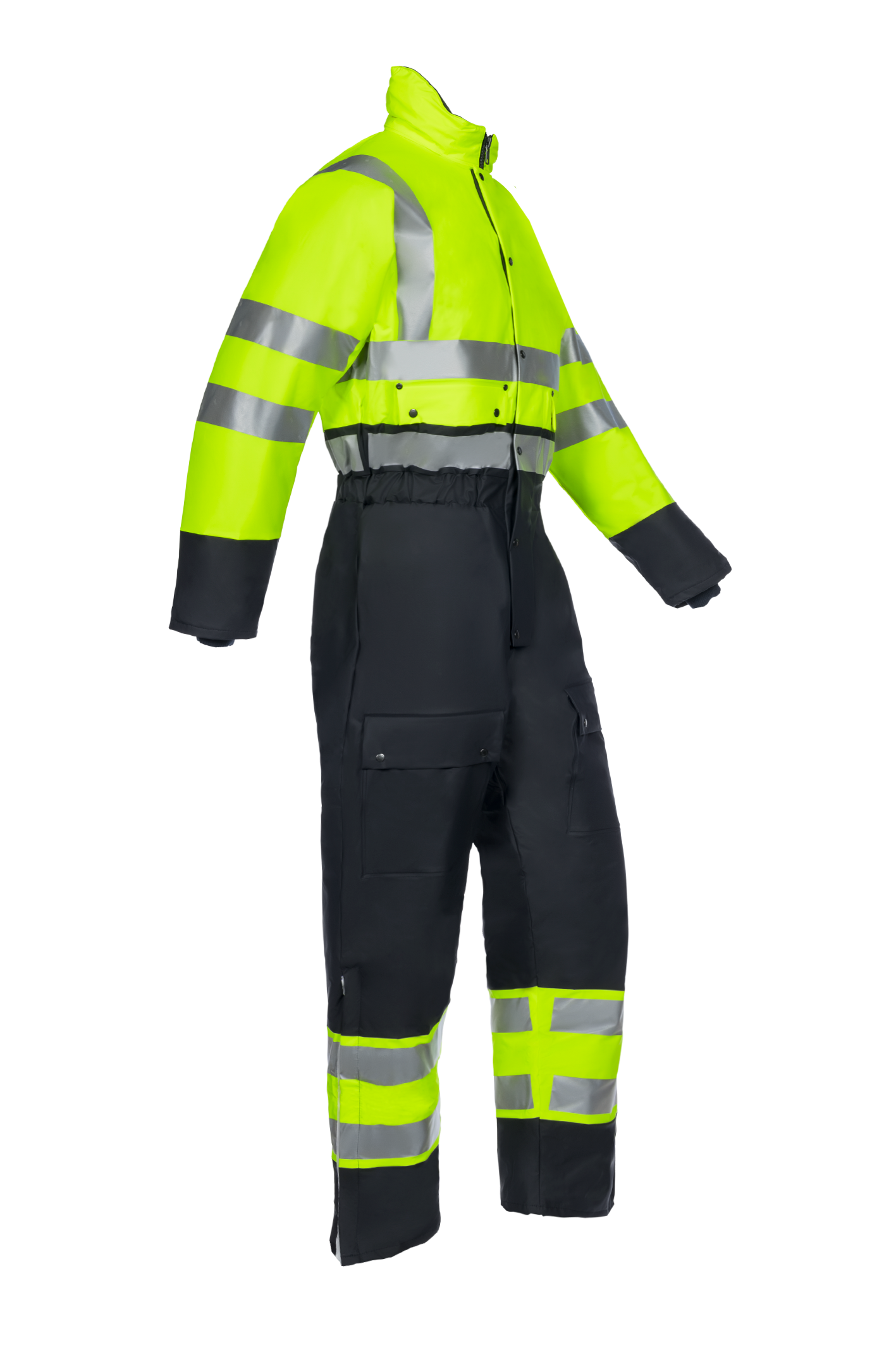 Sioen Overalls Rabaul fluo geel-marineblauw