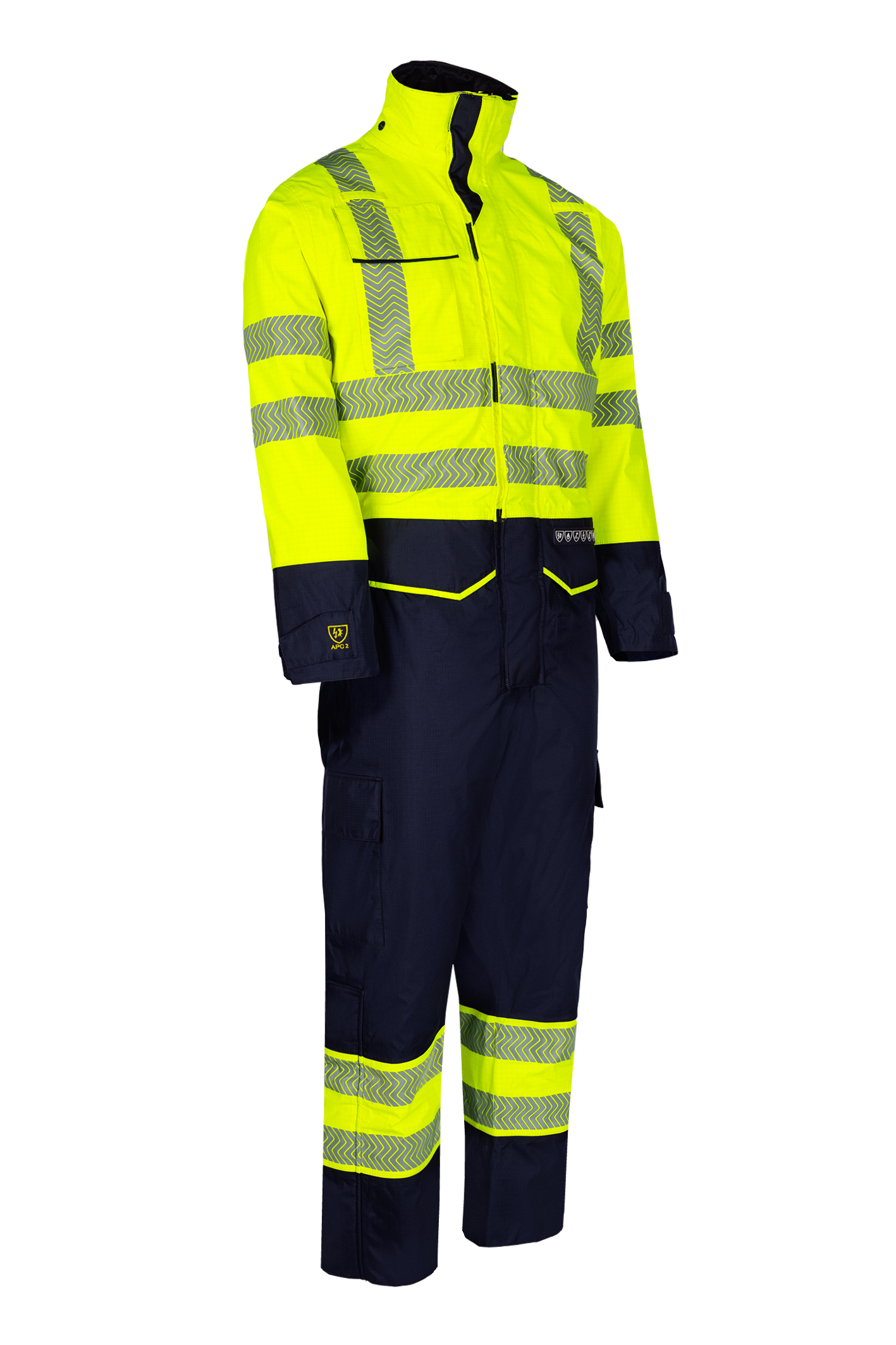 Sioen winter overall arc Bjordal multinorm fluo geel-marine