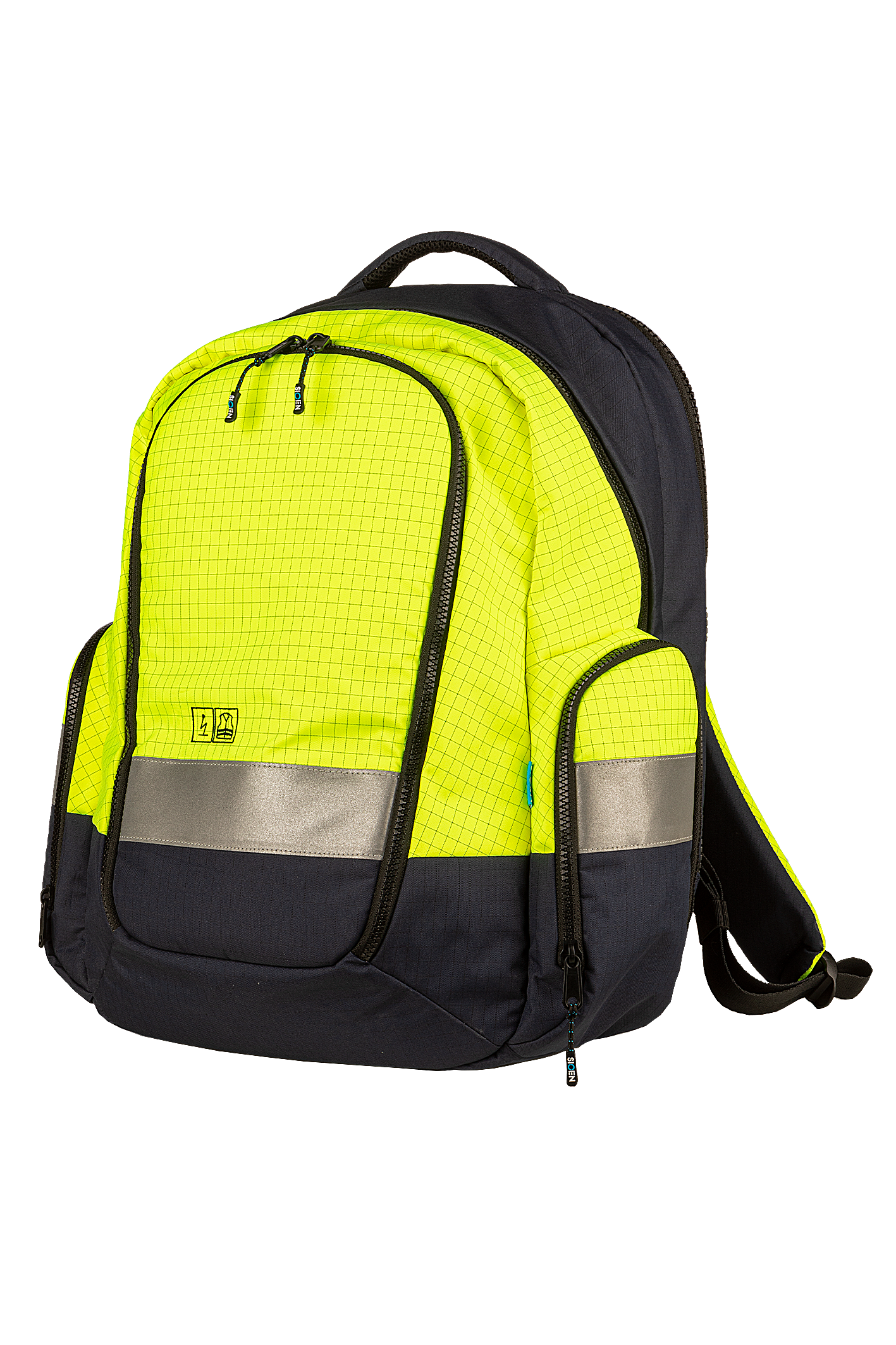 Sioen rugzakken Kirton multinorm fluo geel-marine