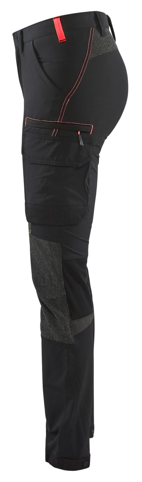 Blaklader Broeken 71221645 zwart-rood(9956)