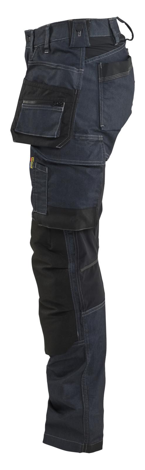 Blaklader Dames Werkbroek 71321141 denim stretch gereedschapszakken marineblauw-zwart(8999)