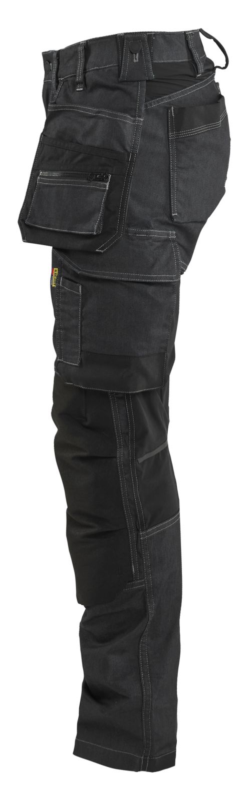 Blaklader Dames Werkbroek 71321141 denim stretch gereedschapszakken zwart(9900)