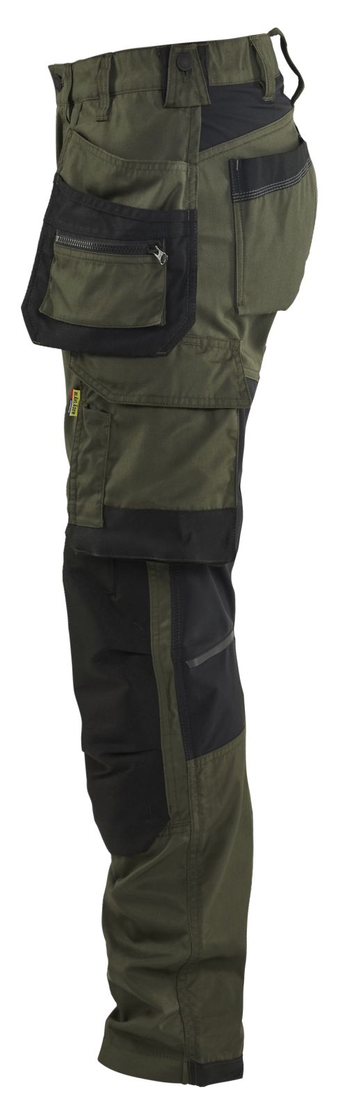 Blaklader Dames Werkbroek 71321832 2-weg stretch gereedschapszakken donker herfstgroen-zwart(4298)