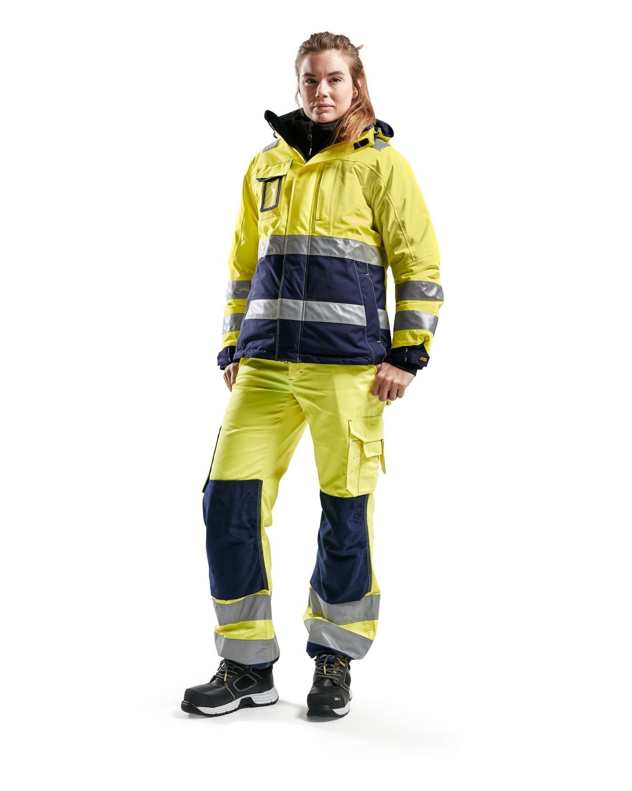 Blaklader Broeken 71551811 HiVis fluo geel-marineblauw(3389)