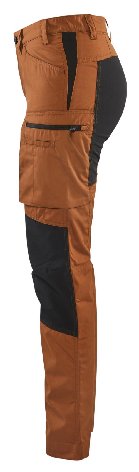 Blaklader Dames Service Werkbroeken 71591845 stretch roest-zwart(4099)