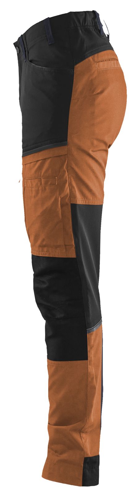 Blaklader Industrie/Service Stretch Dames Werkbroeken 71661845 roest-zwart(4099)