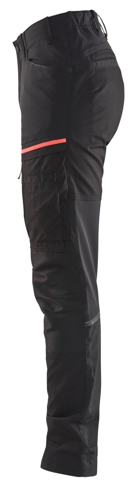 Blaklader Broeken 71661845 zwart-rood(9956)