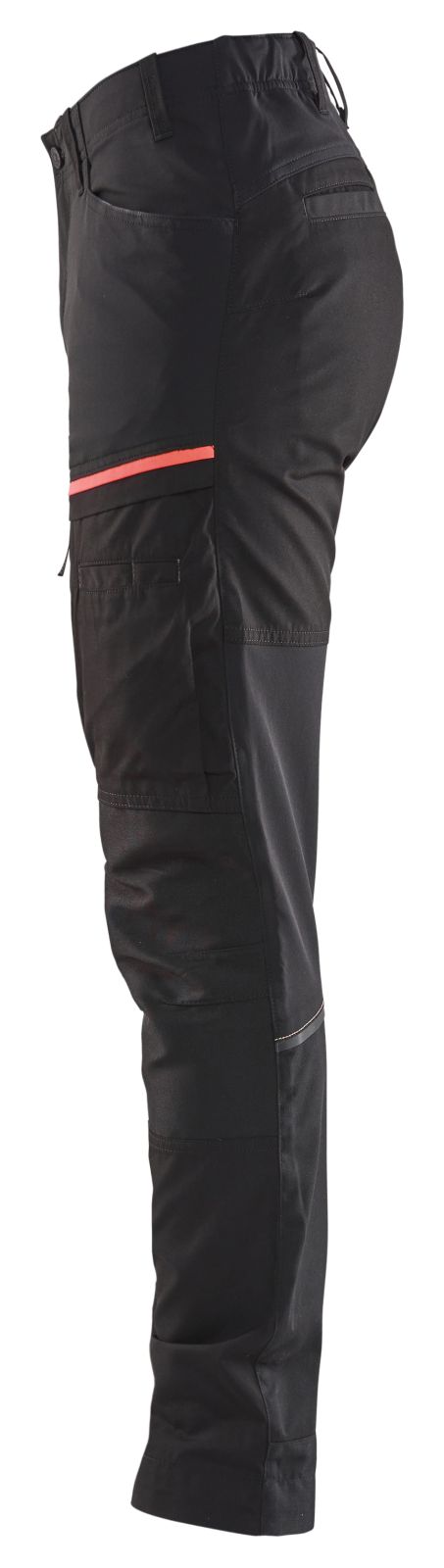 Blaklader Broeken 71661845 zwart-rood(9956)