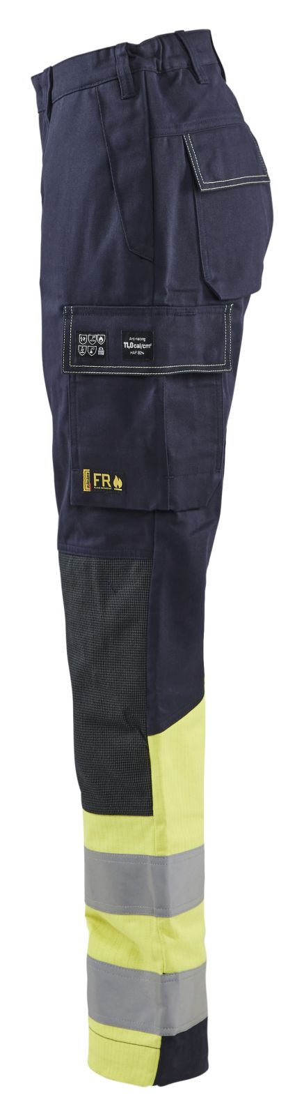 Blaklader Werkbroeken 71811514 marineblauw-fluo geel(8933)