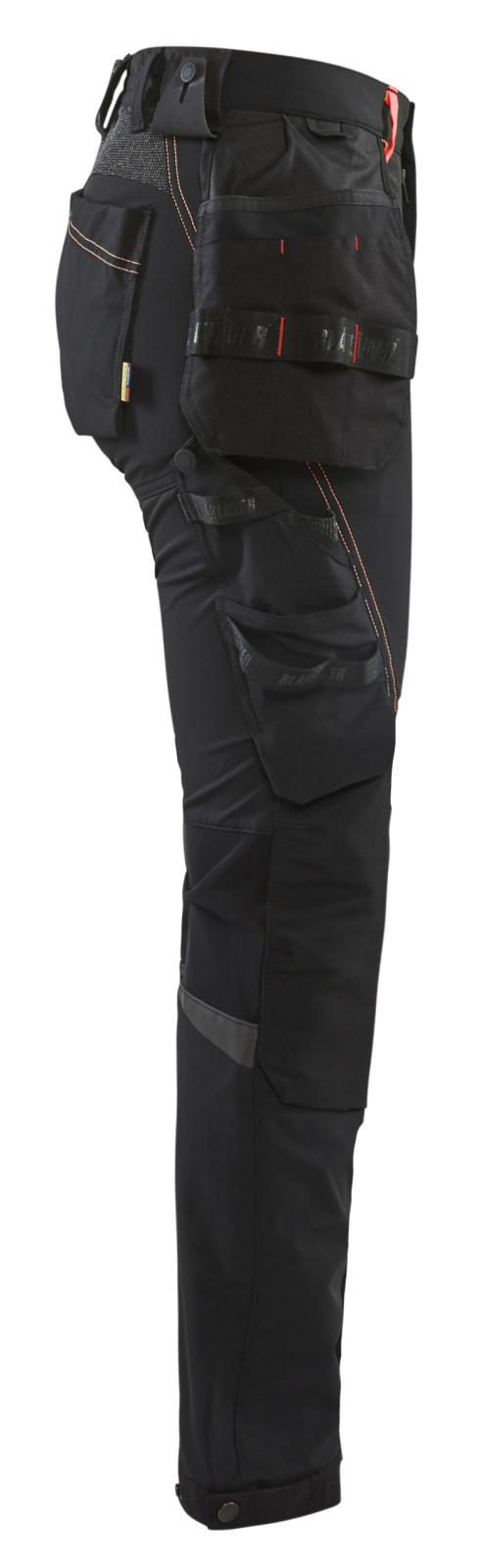 Blaklader Broeken 71921645 zwart-rood(9956)