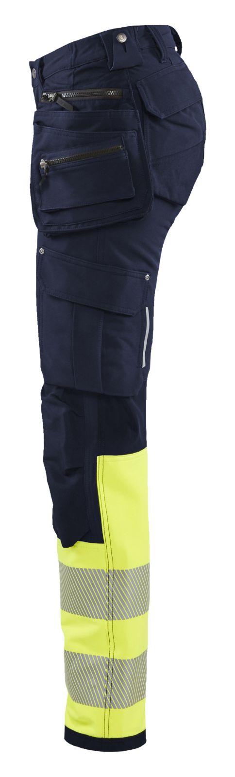 Blaklader High Vis Dames Werkbroeken 71931642 stretch HiVis marineblauw-fluo geel(8933)