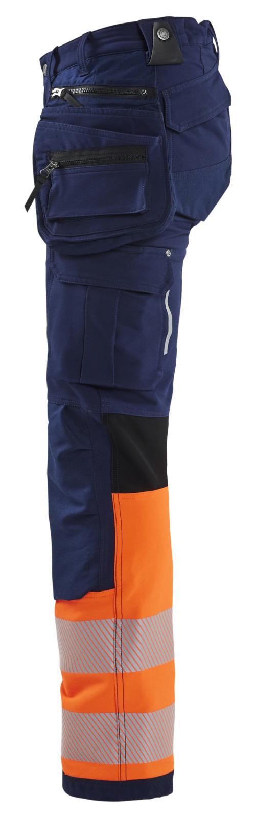 Blaklader High Vis Dames Werkbroeken 71931642 stretch HiVis marineblauw-oranje(8953)