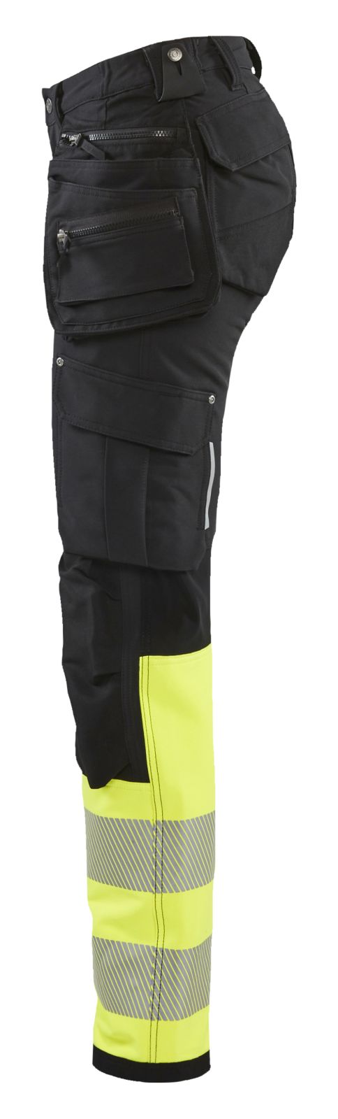 Blaklader High Vis Dames Werkbroeken 71931642 stretch HiVis zwart-fluo geel(9933)