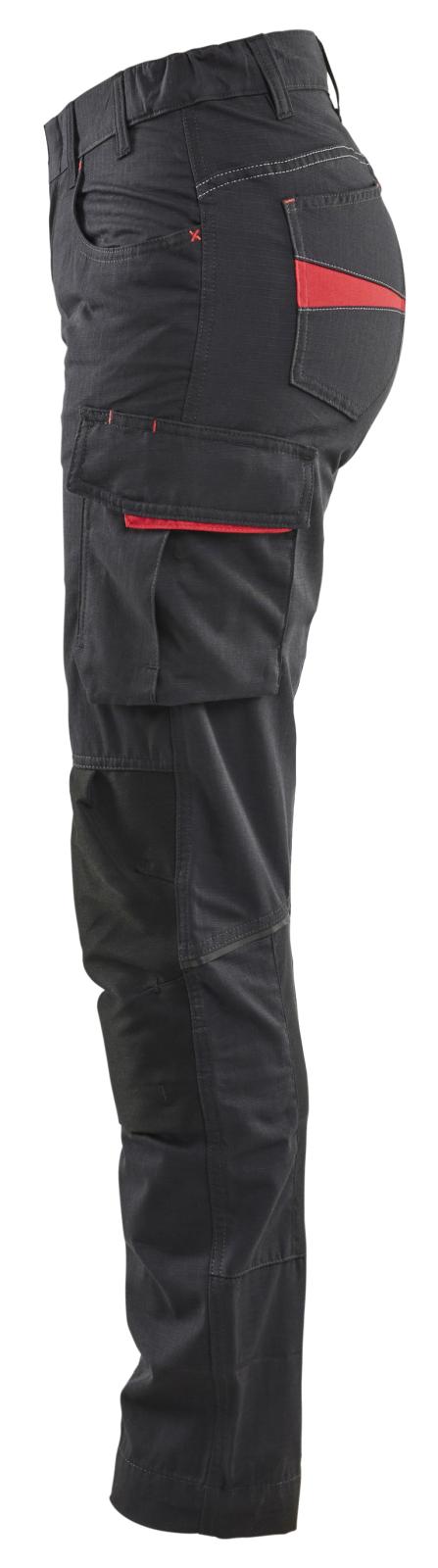 Blaklader Broeken 71951330 zwart-rood(9956)