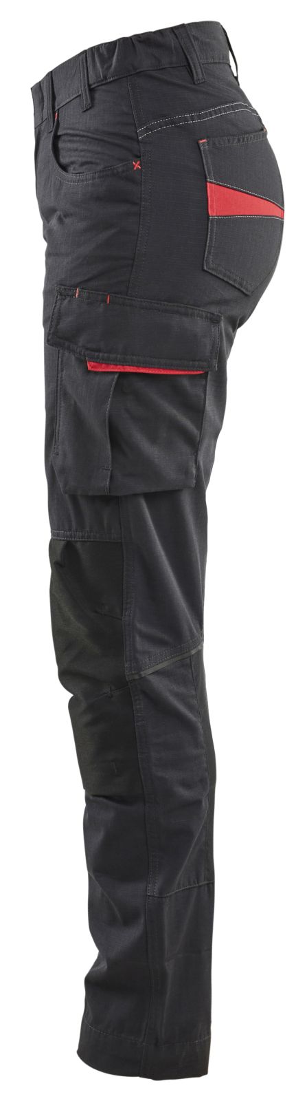 Blaklader Broeken 71951330 zwart-rood(9956)