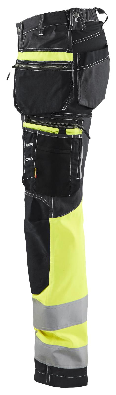 Blaklader High Vis Werkbroeken 71961370 dames HiVis stretch zwart-fluo geel(9933)