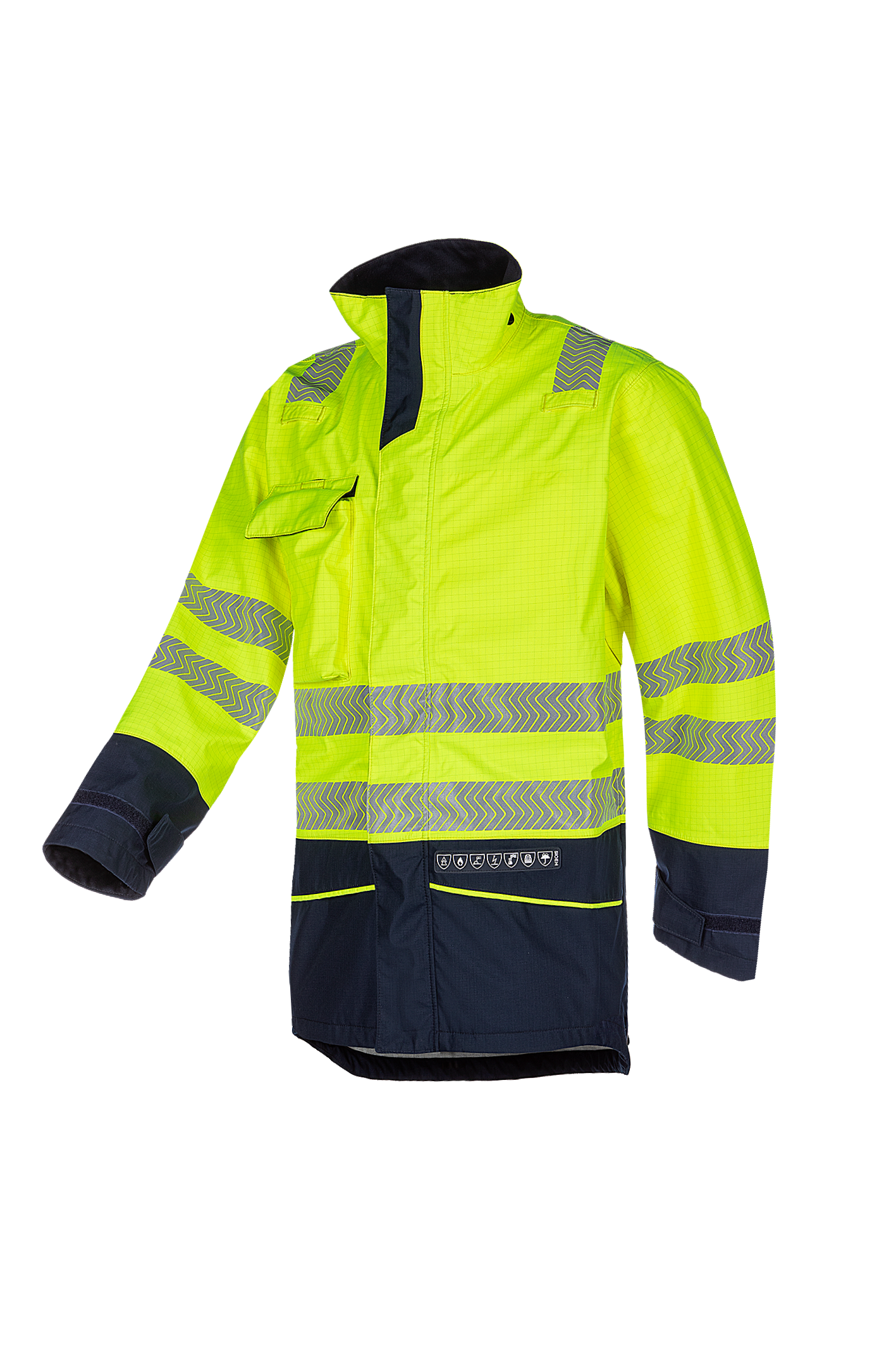 Sioen Jassen Torvik Multinorm- ARC fluo geel-marineblauw