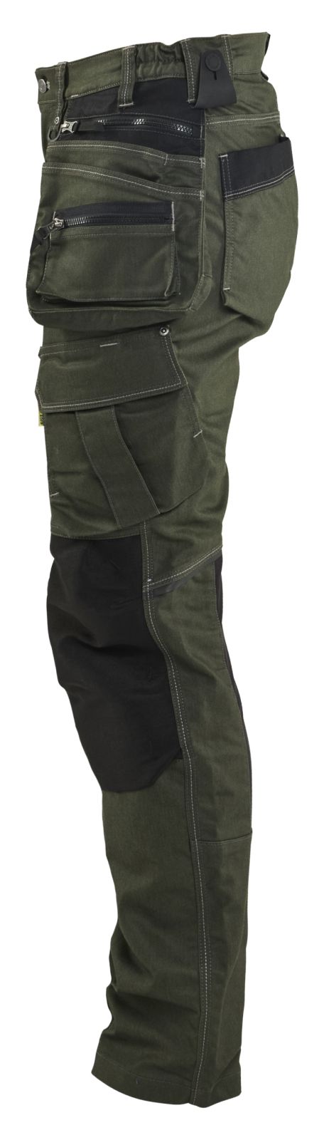 Blaklader Dames X1900 Werkbroek 79901141 denim stretch donker herfstgroen-zwart(4298)