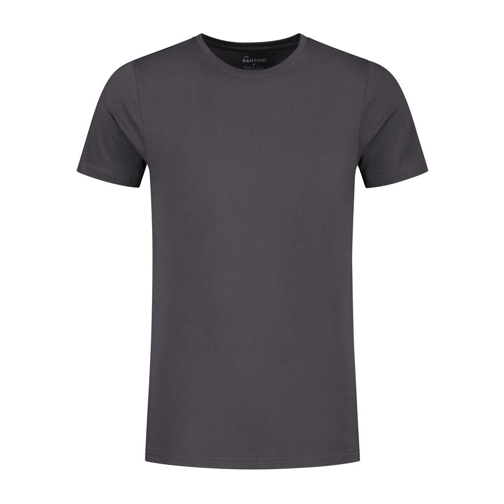 Santino Basics T-shirts Jive C-neck Regular Fit grafietgrijs
