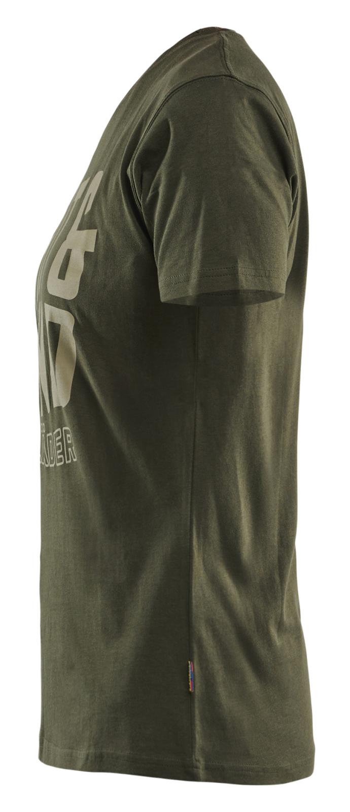 Blaklader Limited Edition Grit & Grind Dames T-shirt 94091042 donker herfstgroen(4209)