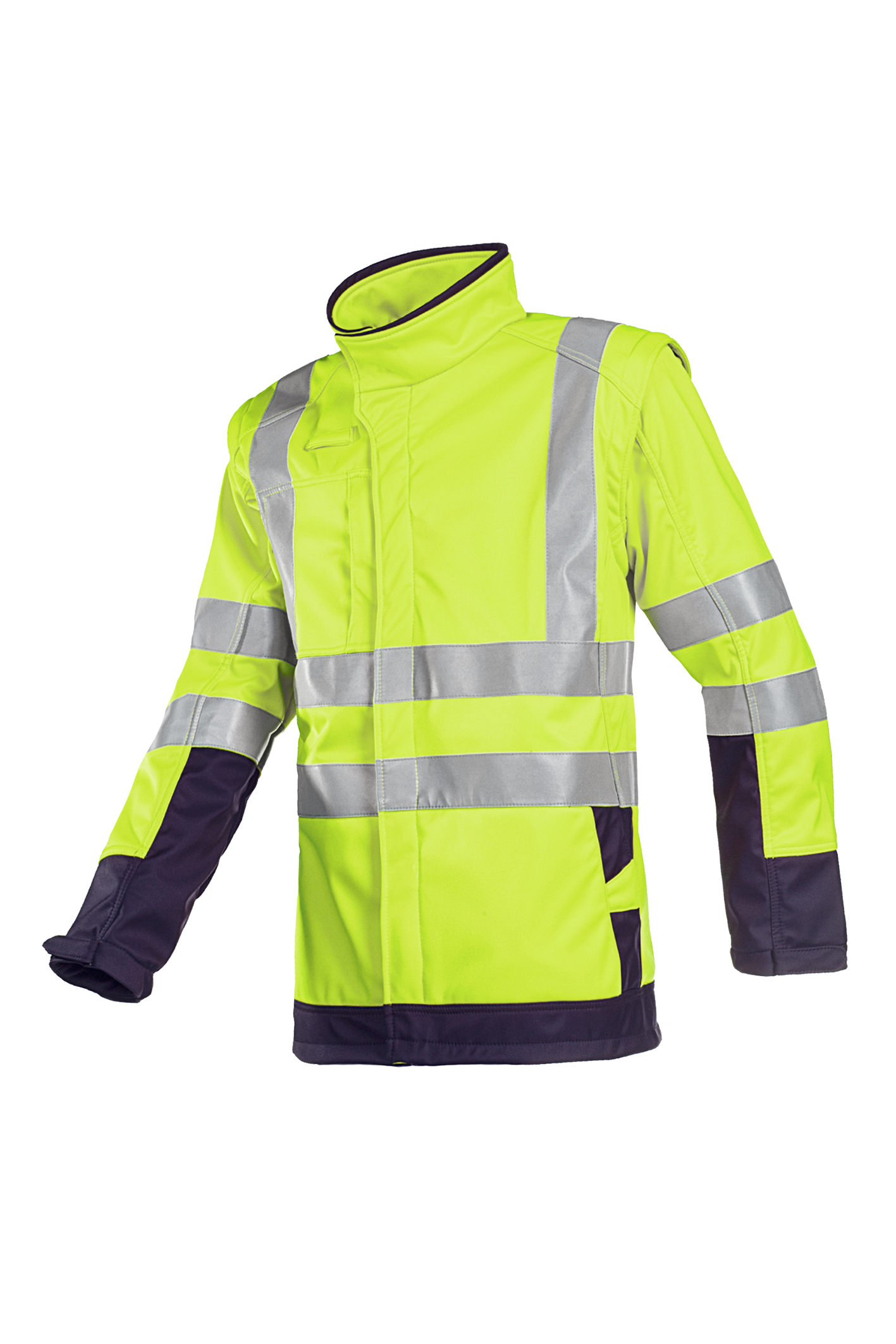 Sioen Jassen Heatherton fluo geel-marineblauw