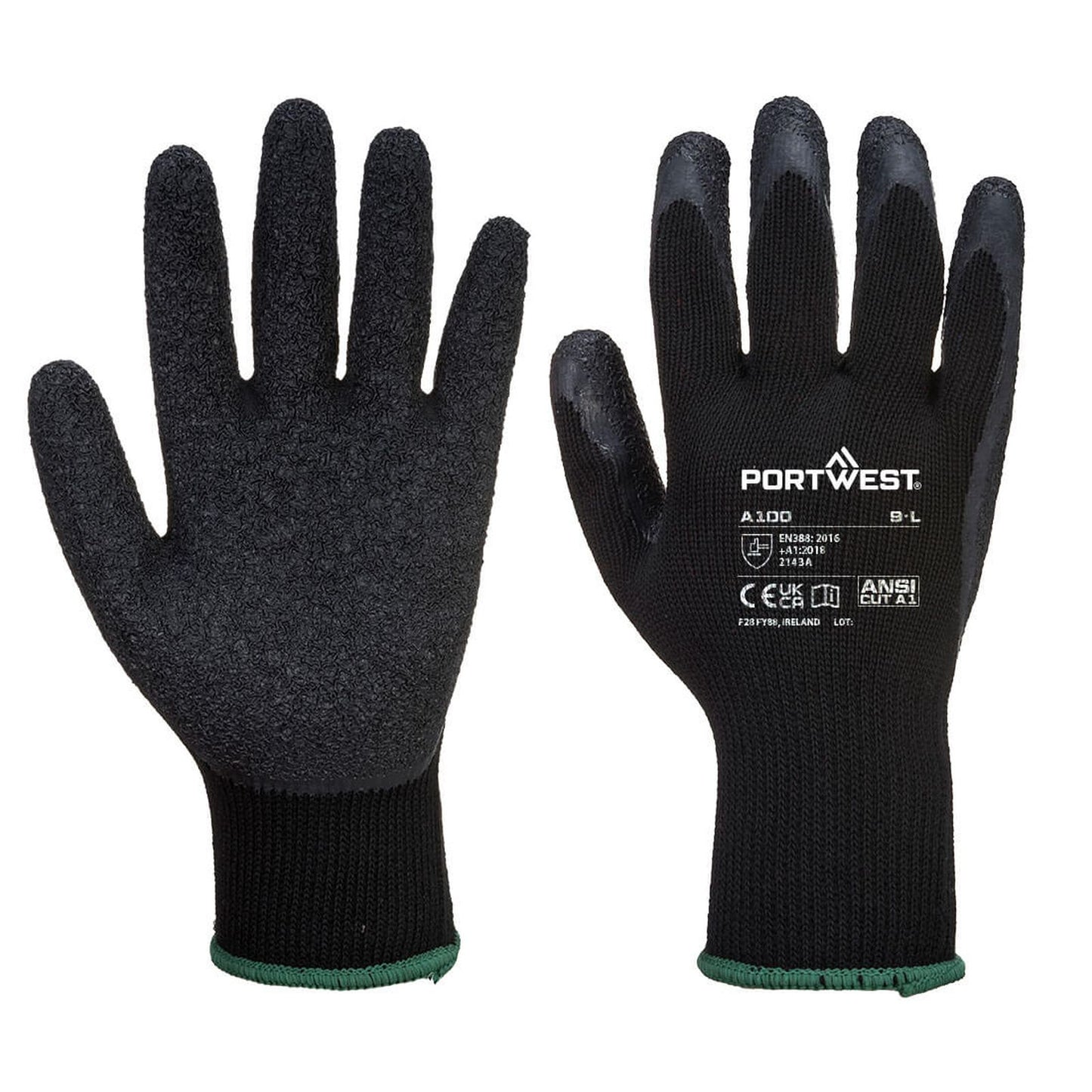 Portwest Handschoenen A100 zwart(K8)