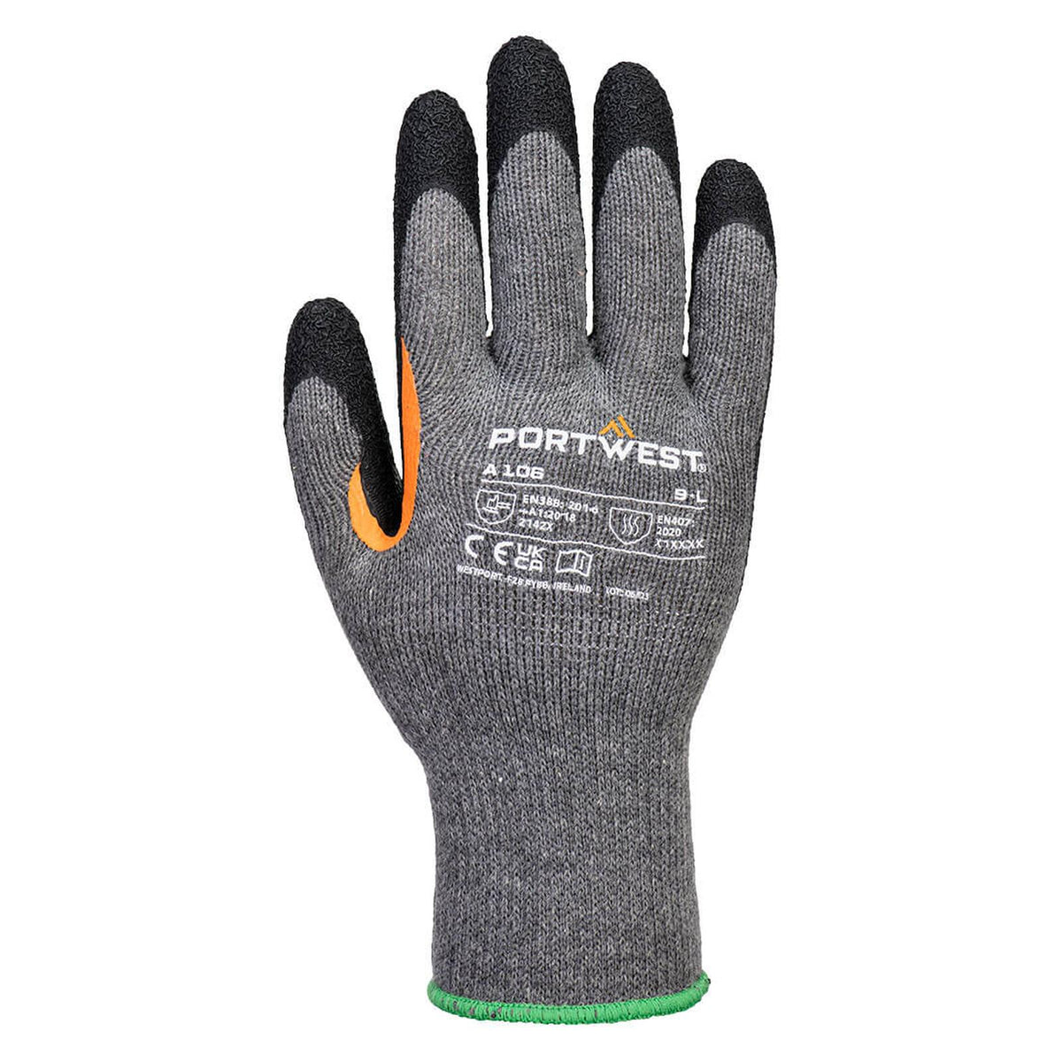 Portwest handschoenen A106 hitte12pk grijs-zwart(G8)