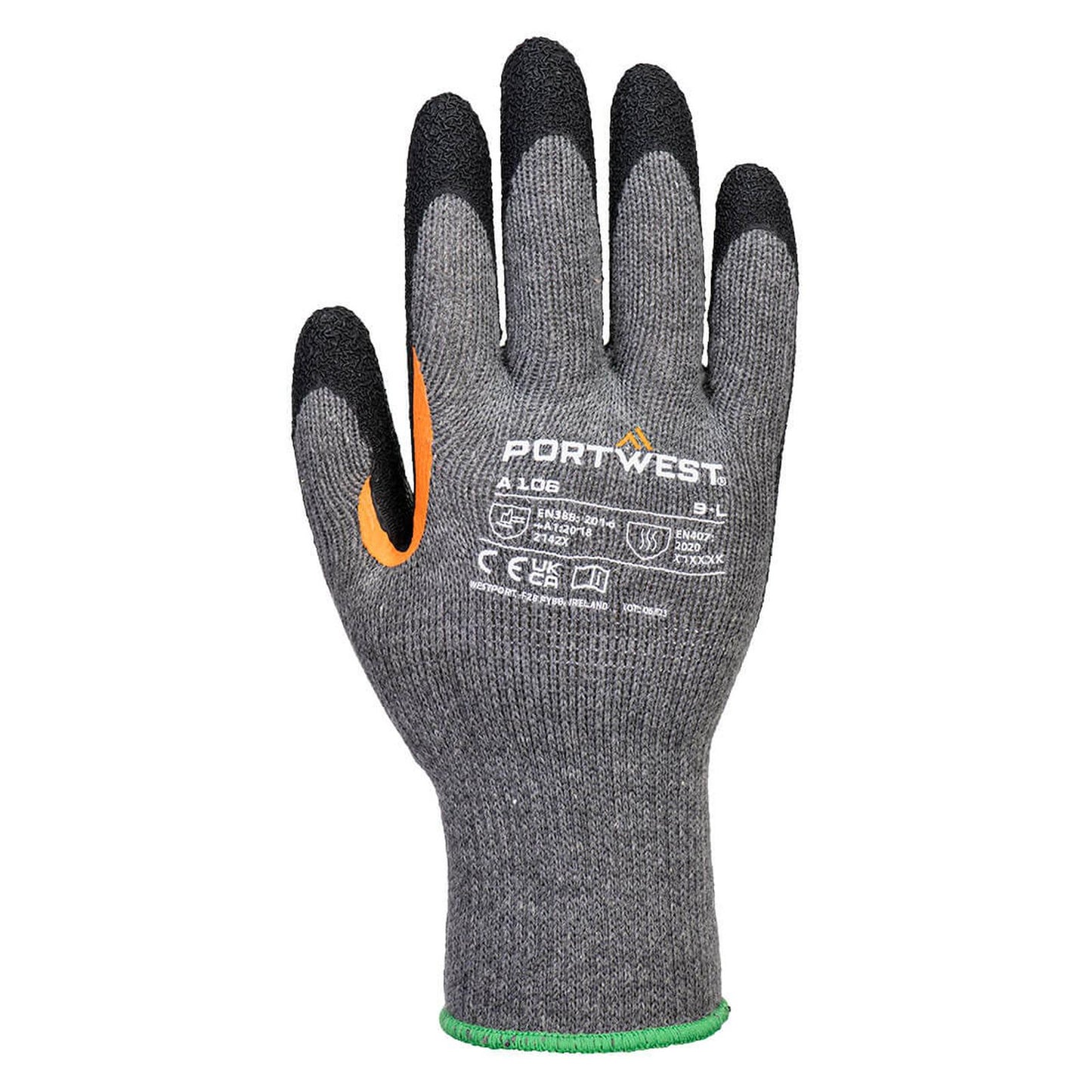 Portwest handschoenen A106 hitte12pk grijs-zwart(G8)