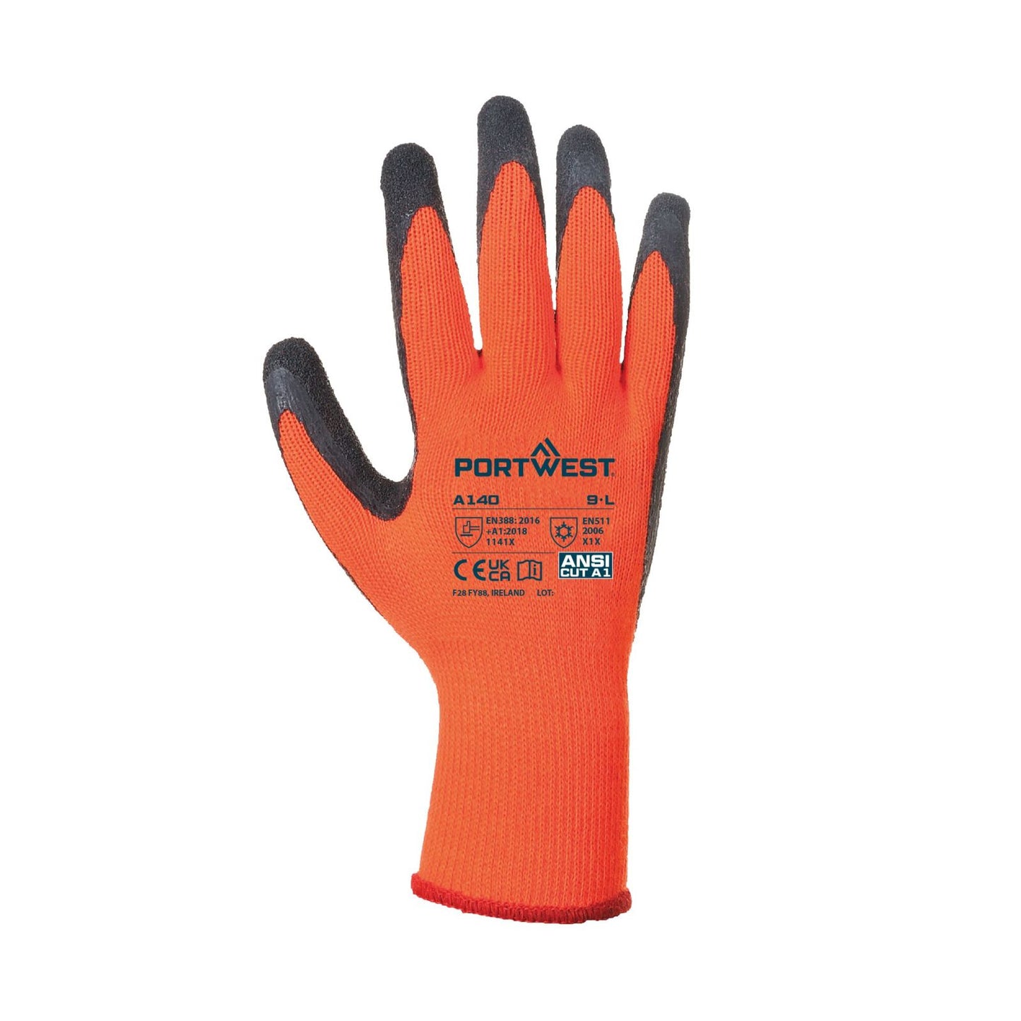 Portwest Handschoenen A140 oranje-zwart(OR)