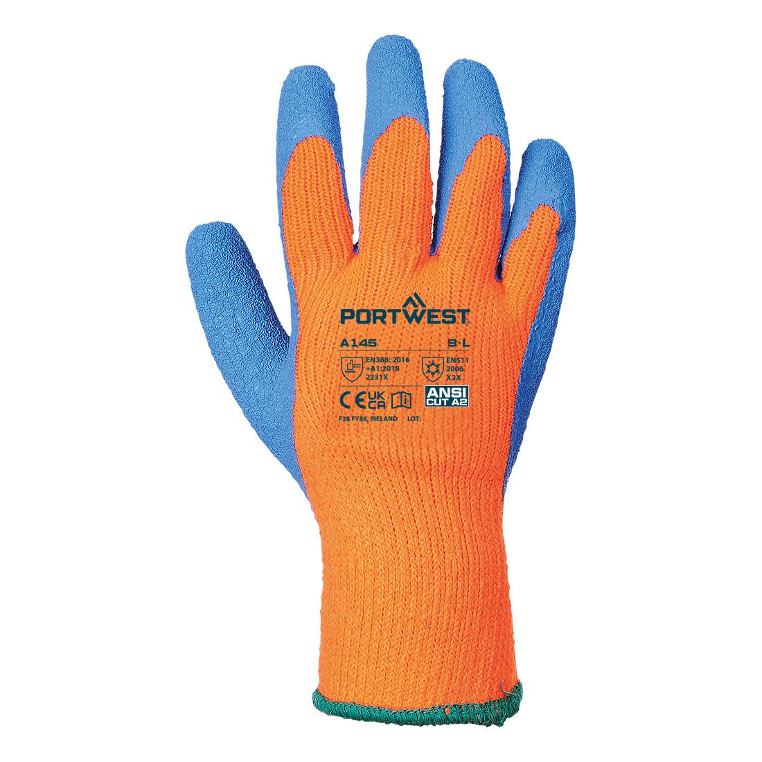 Portwest Handschoenen A145 oranje-blauw(OB)