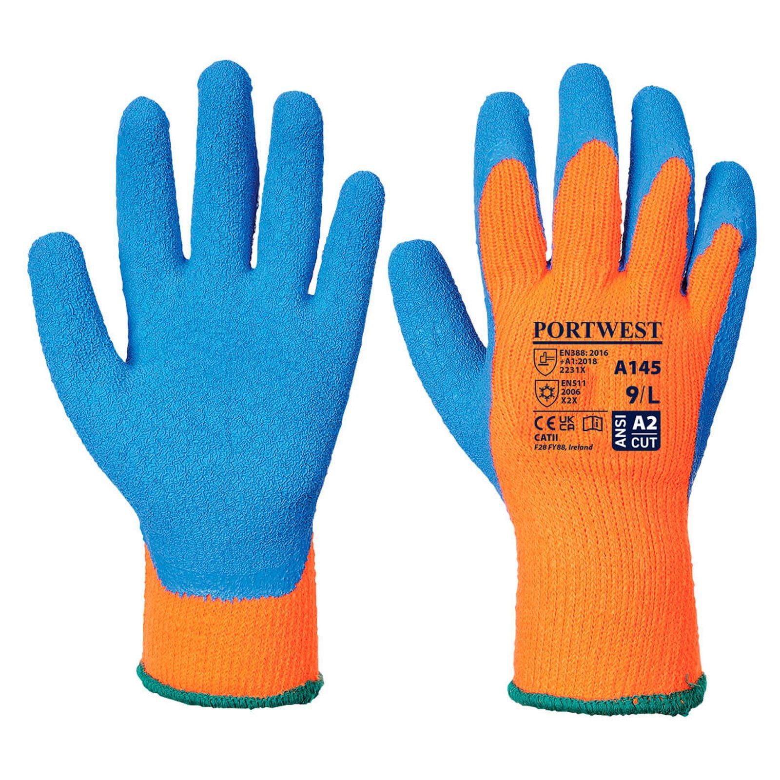 Portwest Handschoenen A145 oranje-blauw(OB)