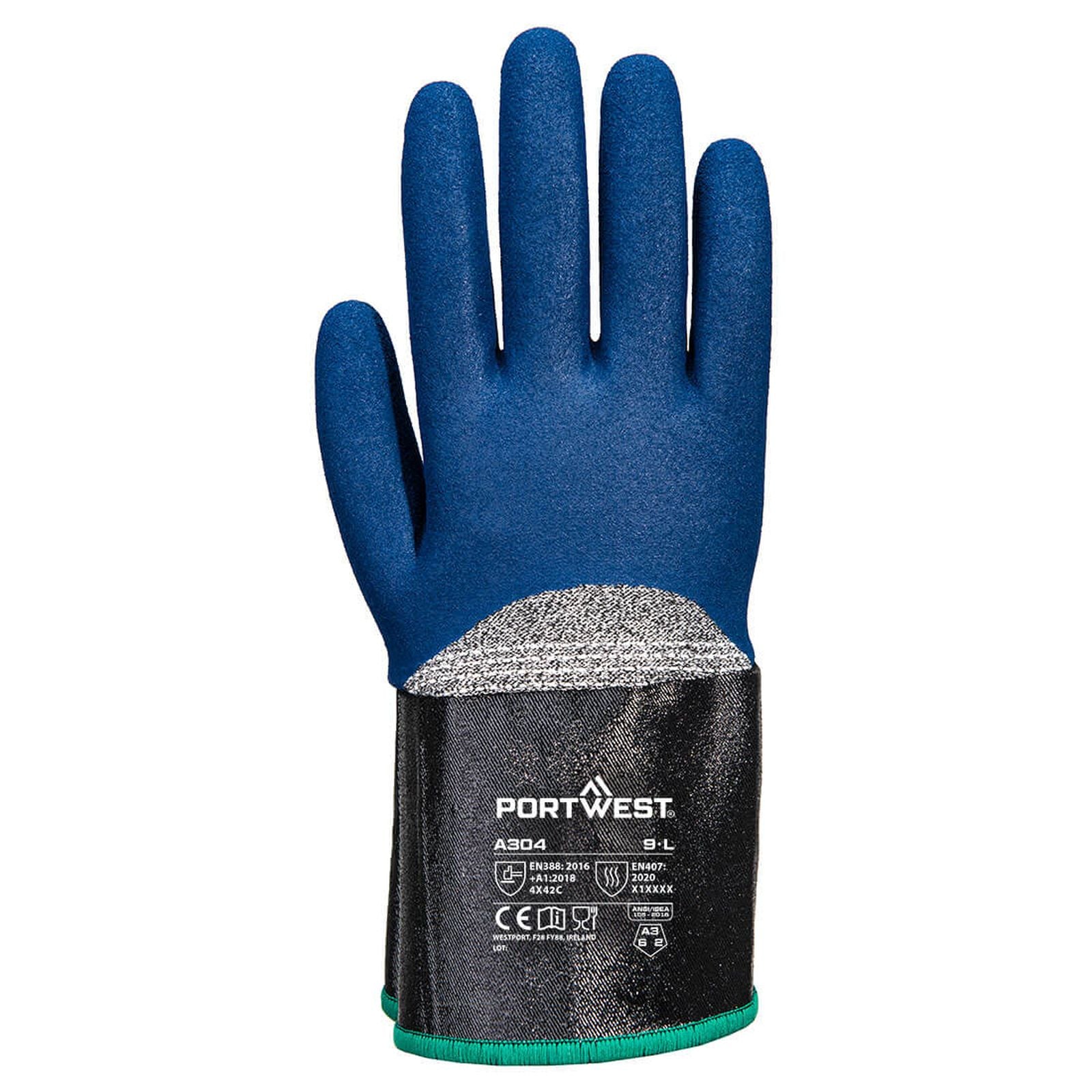 Portwest Handbescherming Snijbestendig Handschoenen A304 snij C contacthitte grip grijs-blauw(G4)