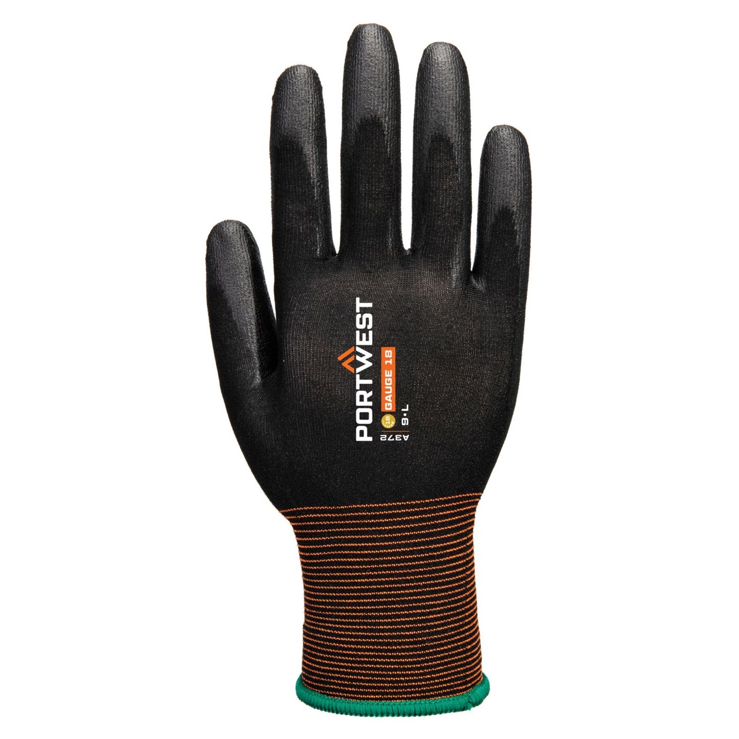 Portwest Handbescherming Handschoenen A372 GP grip 18 PU zwart(K8)