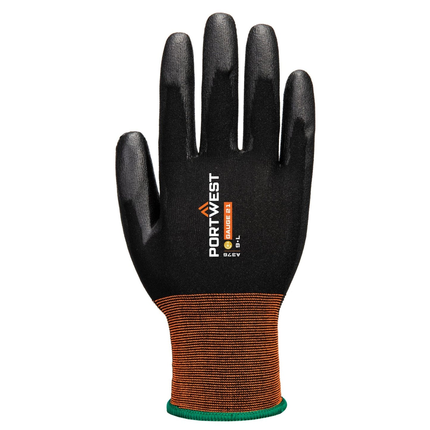 Portwest Handbescherming Handschoenen A376 GP grip 21 PU zwart(K8)