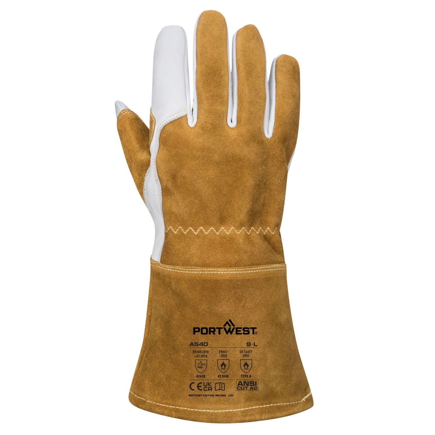 Portwest Handschoenen A540 Vlamvertragend bruin(BR)