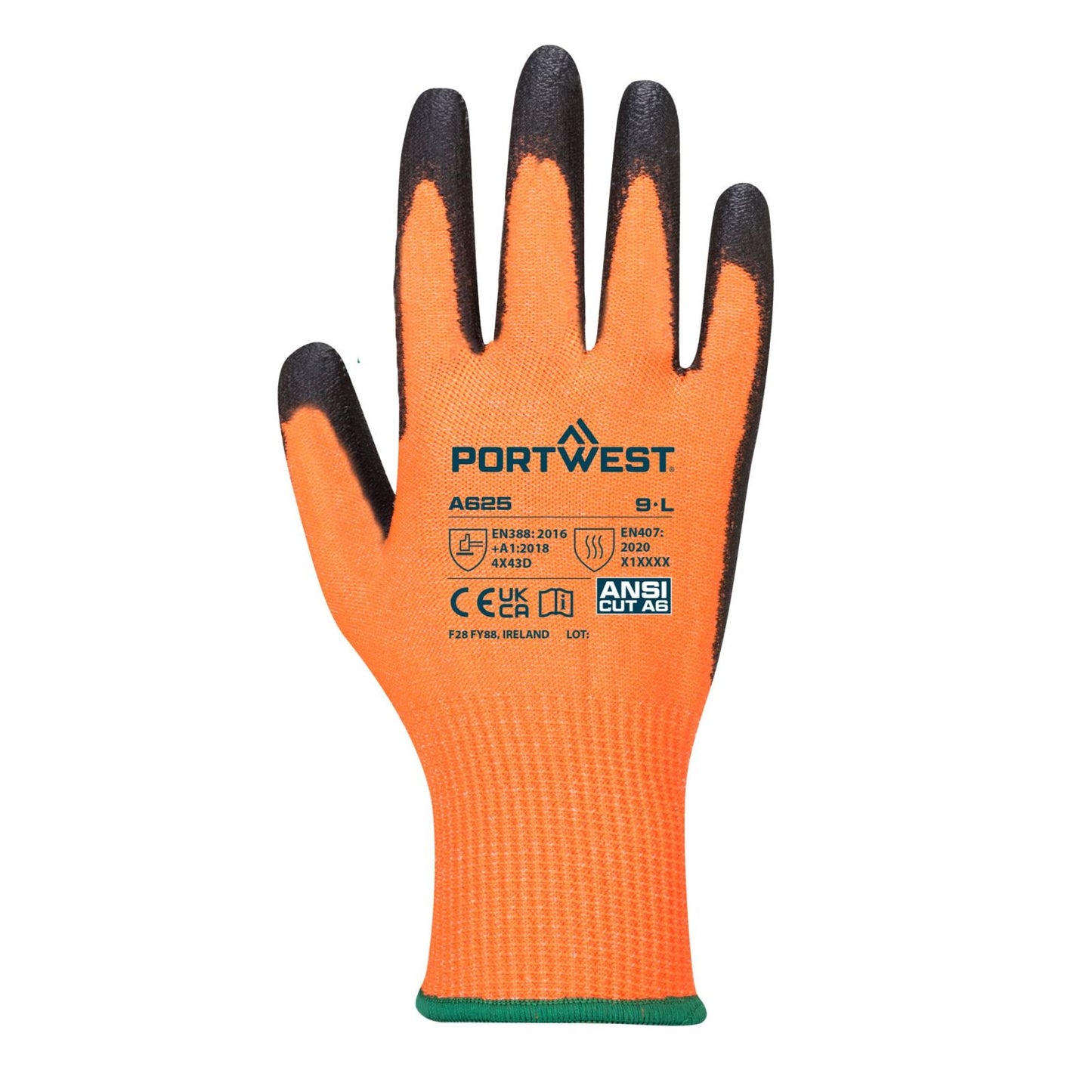 Portwest Handschoenen A625 oranje-zwart(O8)