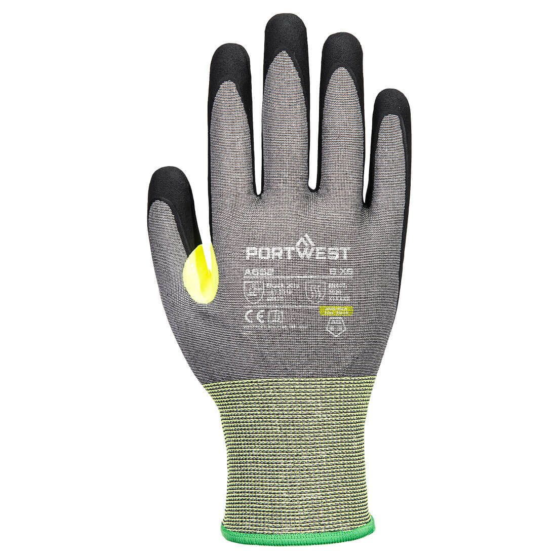Portwest Handbescherming CS Handschoenen A652 CS cut E21 nitril grijs-zwart(G8)