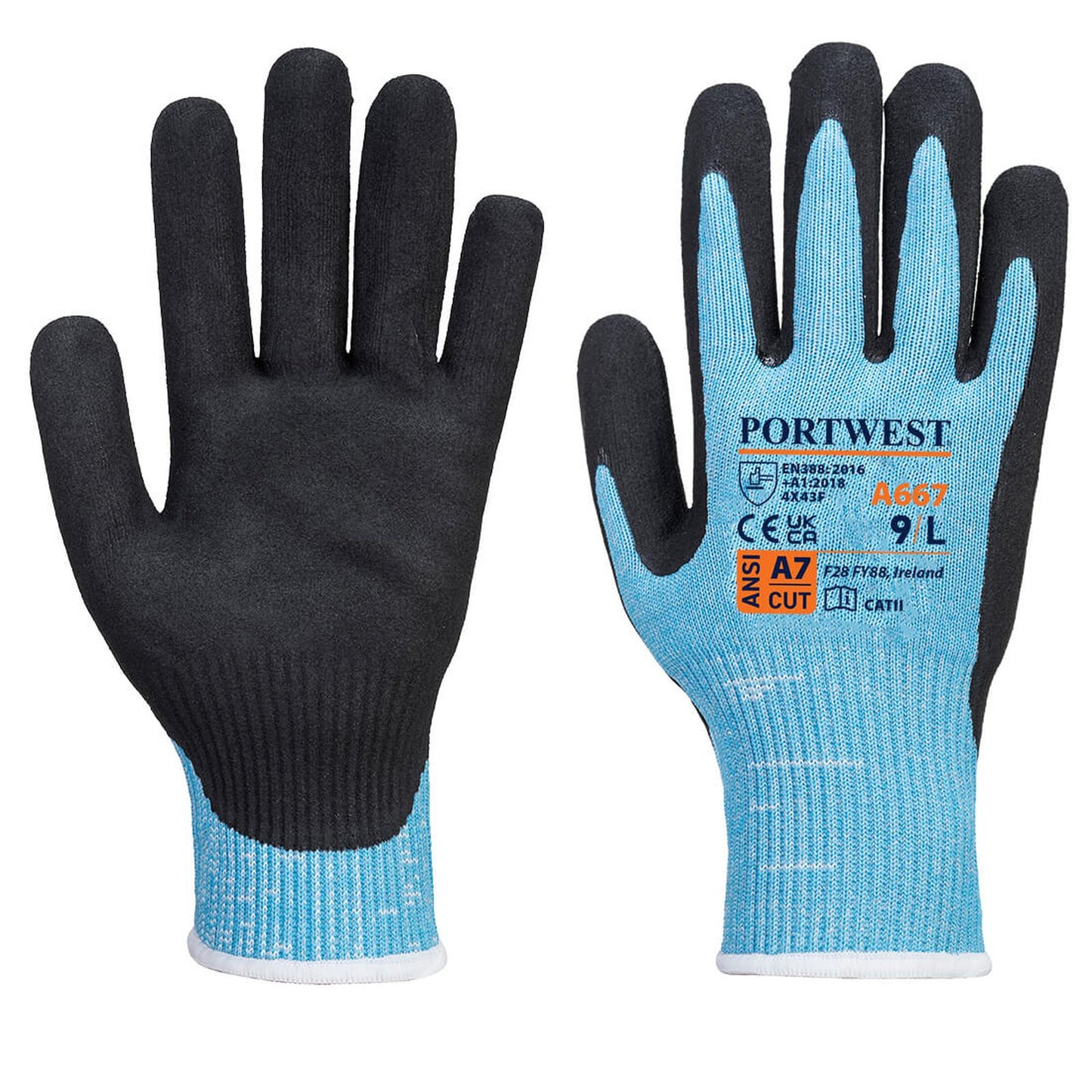 Portwest Handschoenen A667 blauw-zwart(B8)