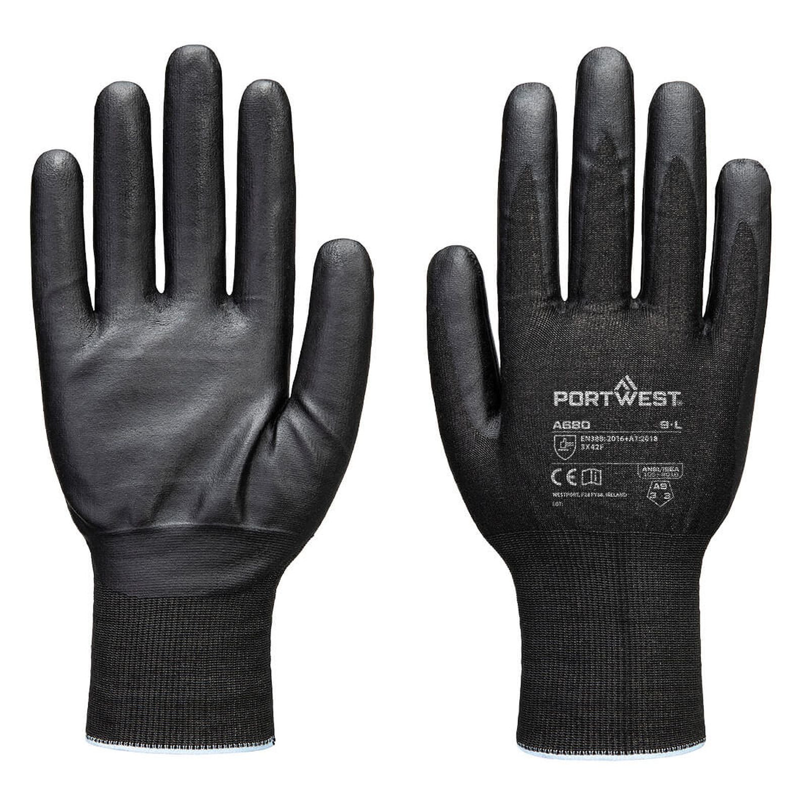 Portwest Handbescherming Snijbestendig Handschoenen A680 cut F21 nitril tungsten A9 zwart(K8)