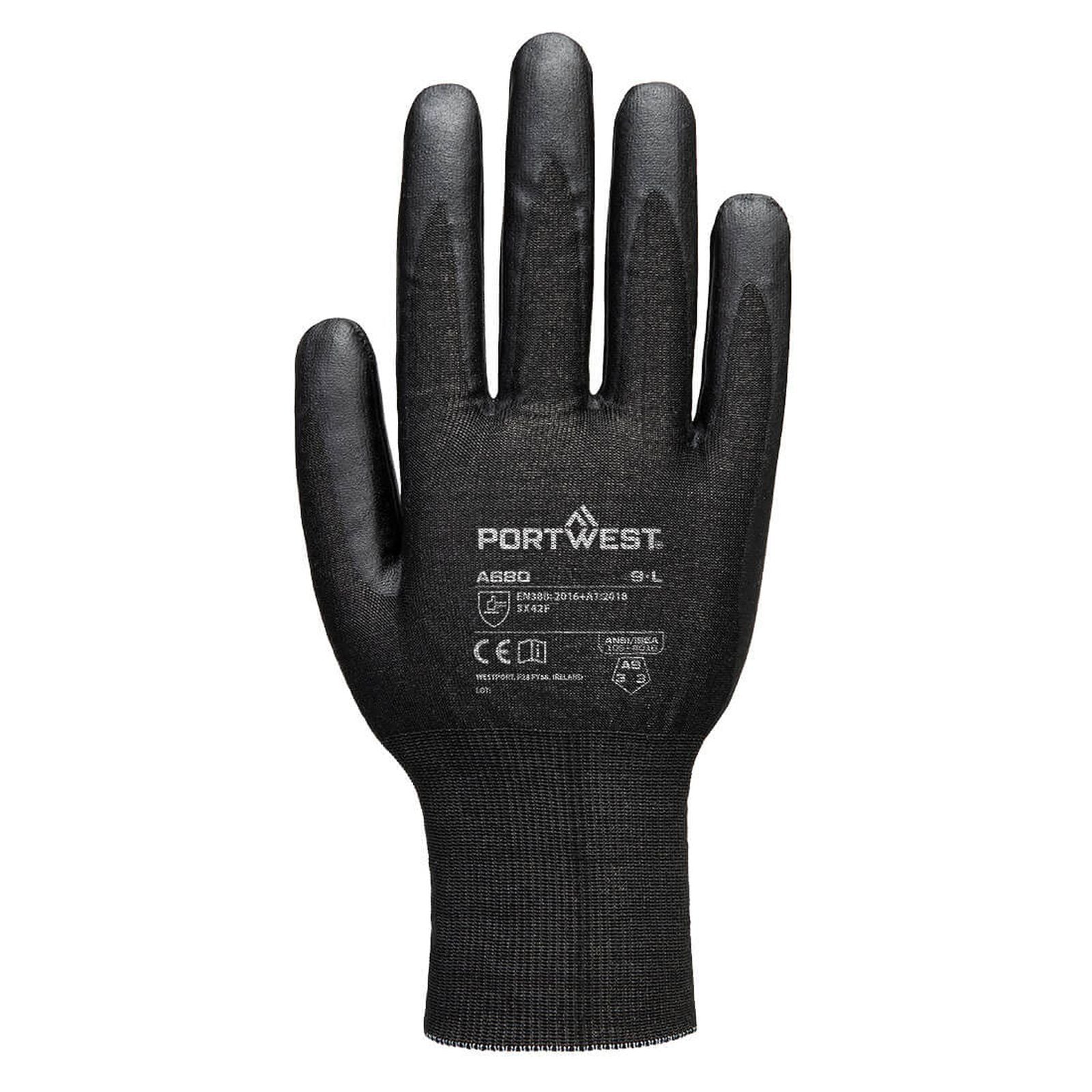 Portwest Handbescherming Snijbestendig Handschoenen A680 cut F21 nitril tungsten A9 zwart(K8)