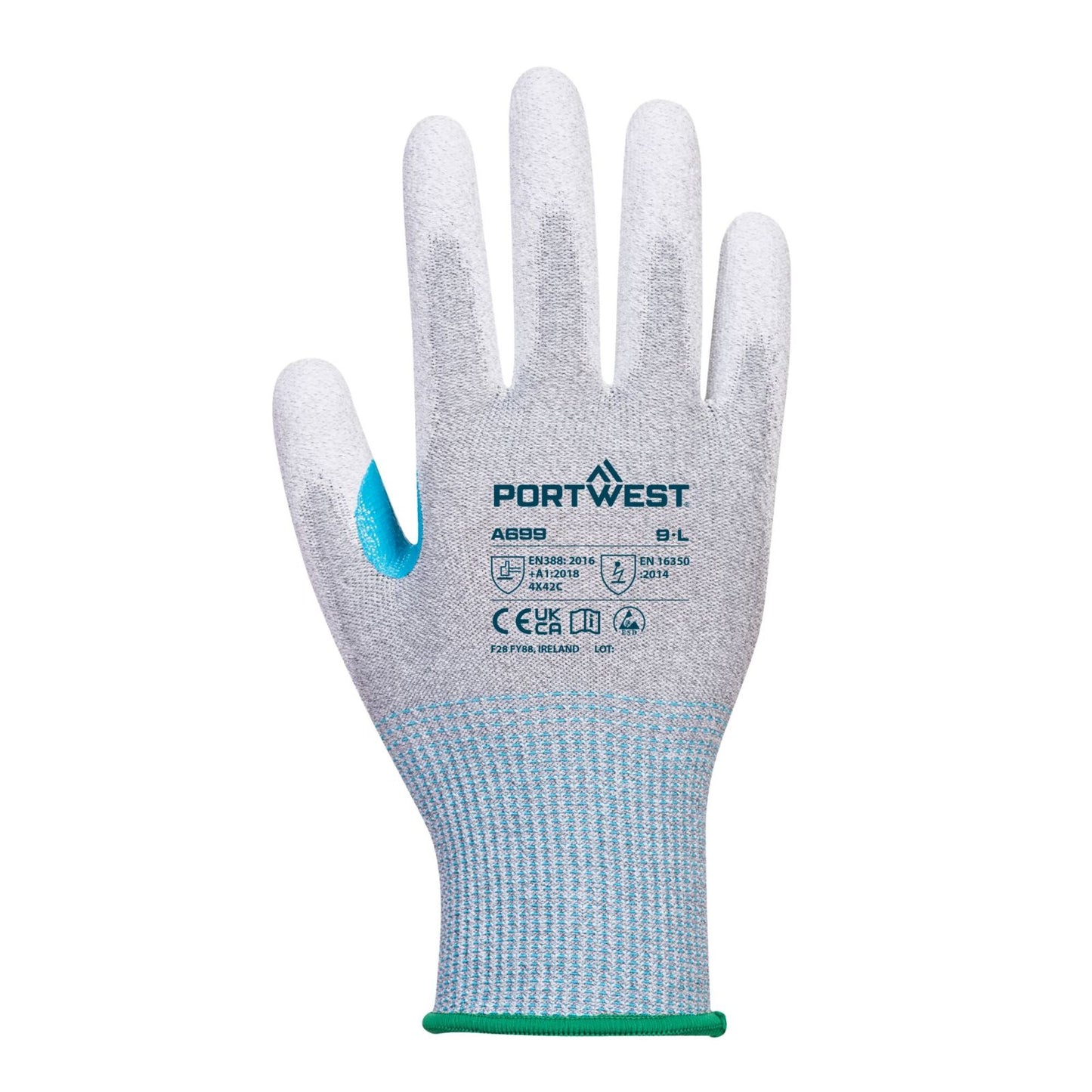 Portwest handschoenen A699 grijs-wit(G6)