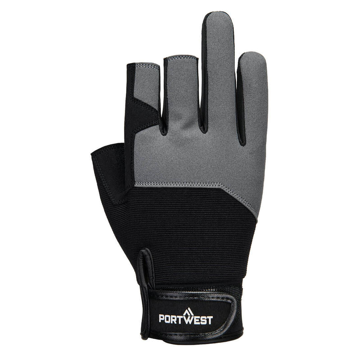 Portwest Mechanische Handschoenen Handbescherming Handschoen A741 Mechanic 251 Fingerless zwart(BK)