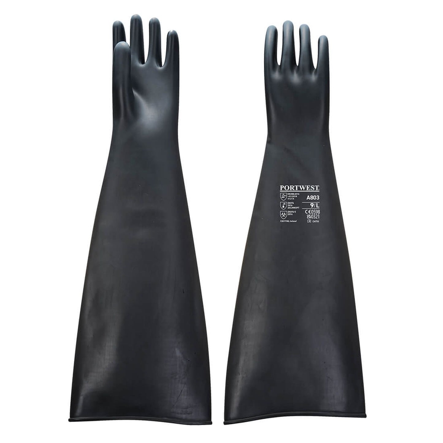 Portwest Handschoenen A803 Chemisch resisten black(BK)