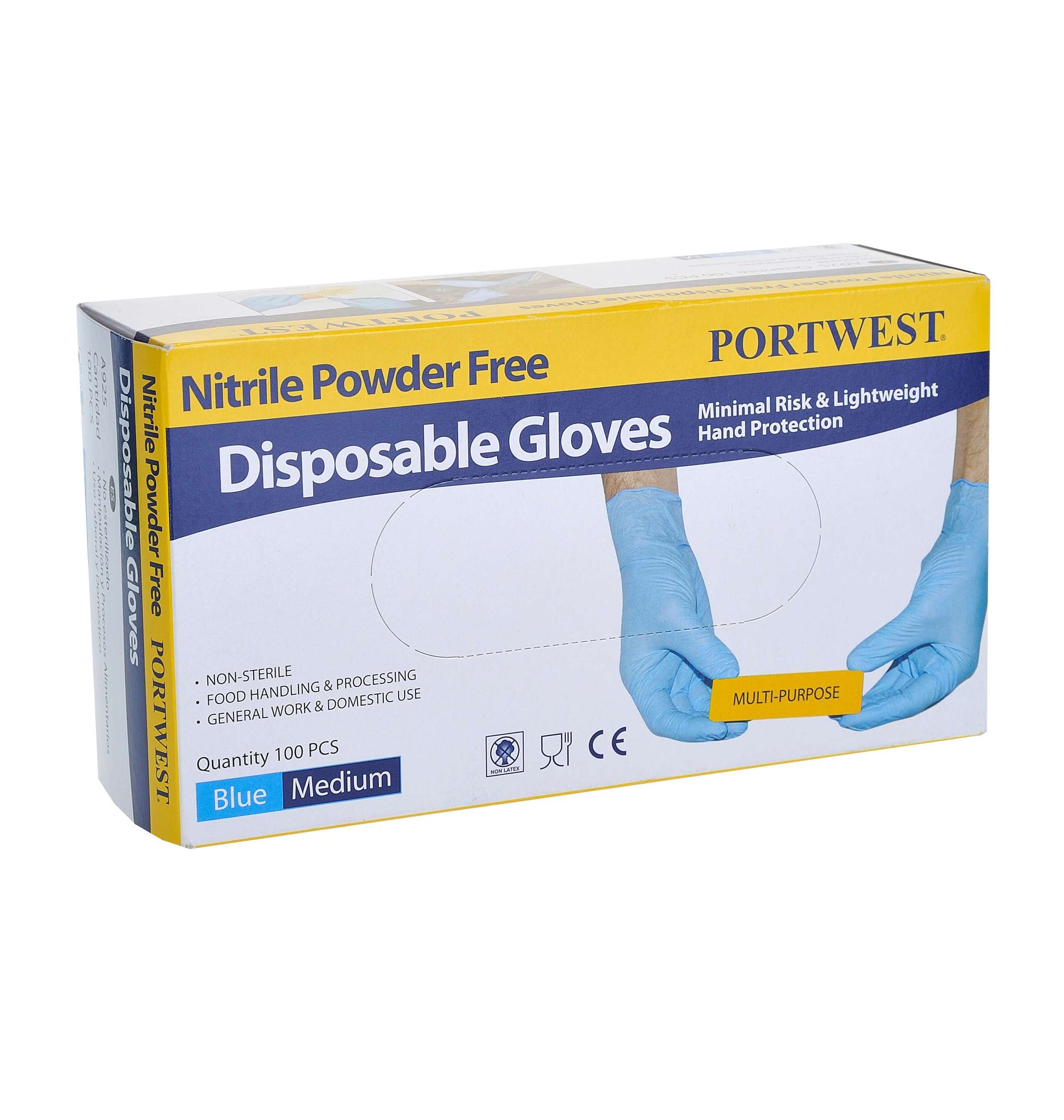 Portwest Handschoenen A925 100 paar blauw(BL)