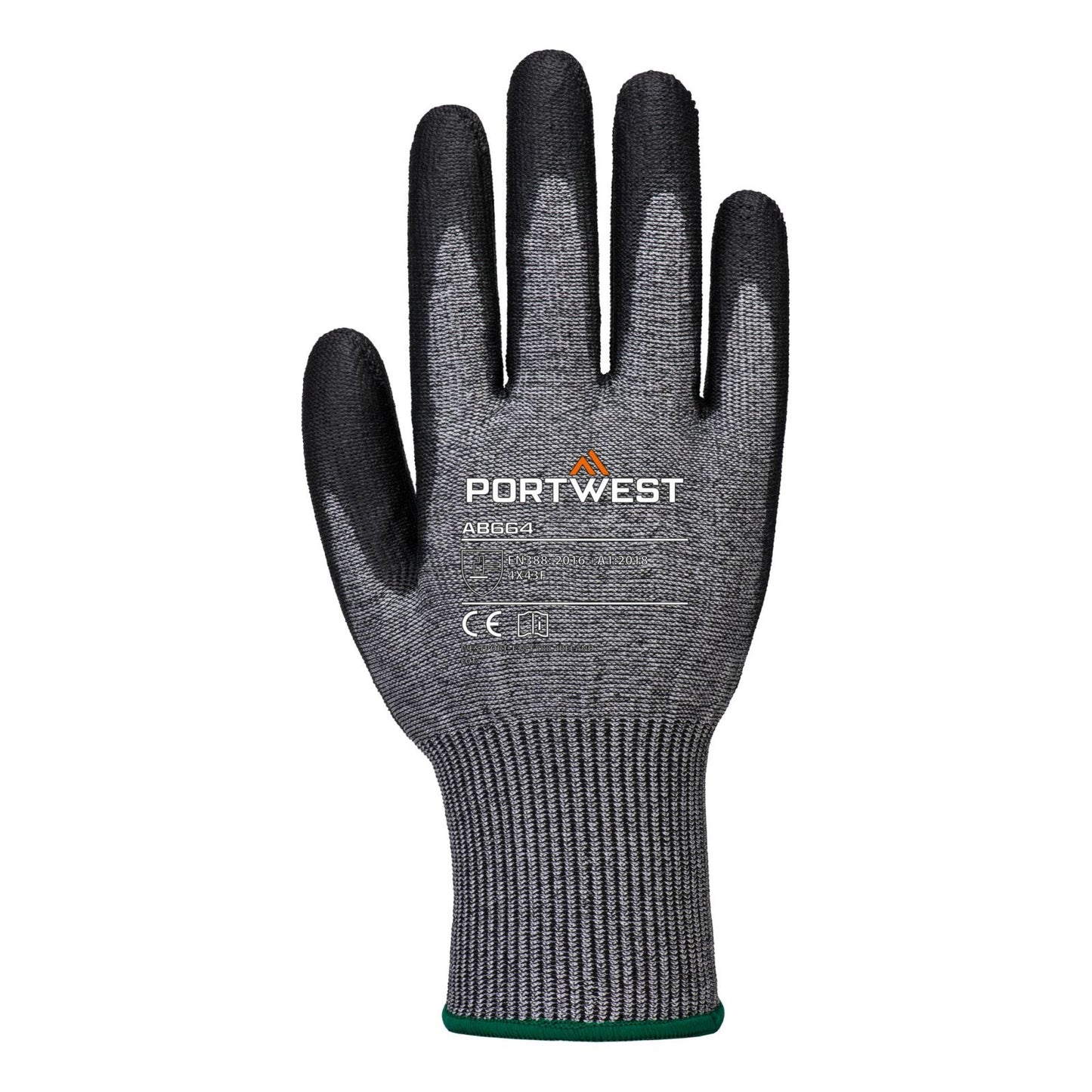 Portwest Snijbestendig Handbescherming Handschoenen AB664 Snijklasse F13 PU Multipack (Pk12) grijs-zwart(G8)